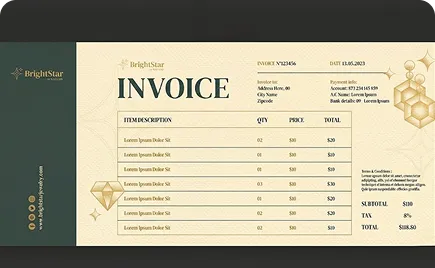 Demo of bill of purchase